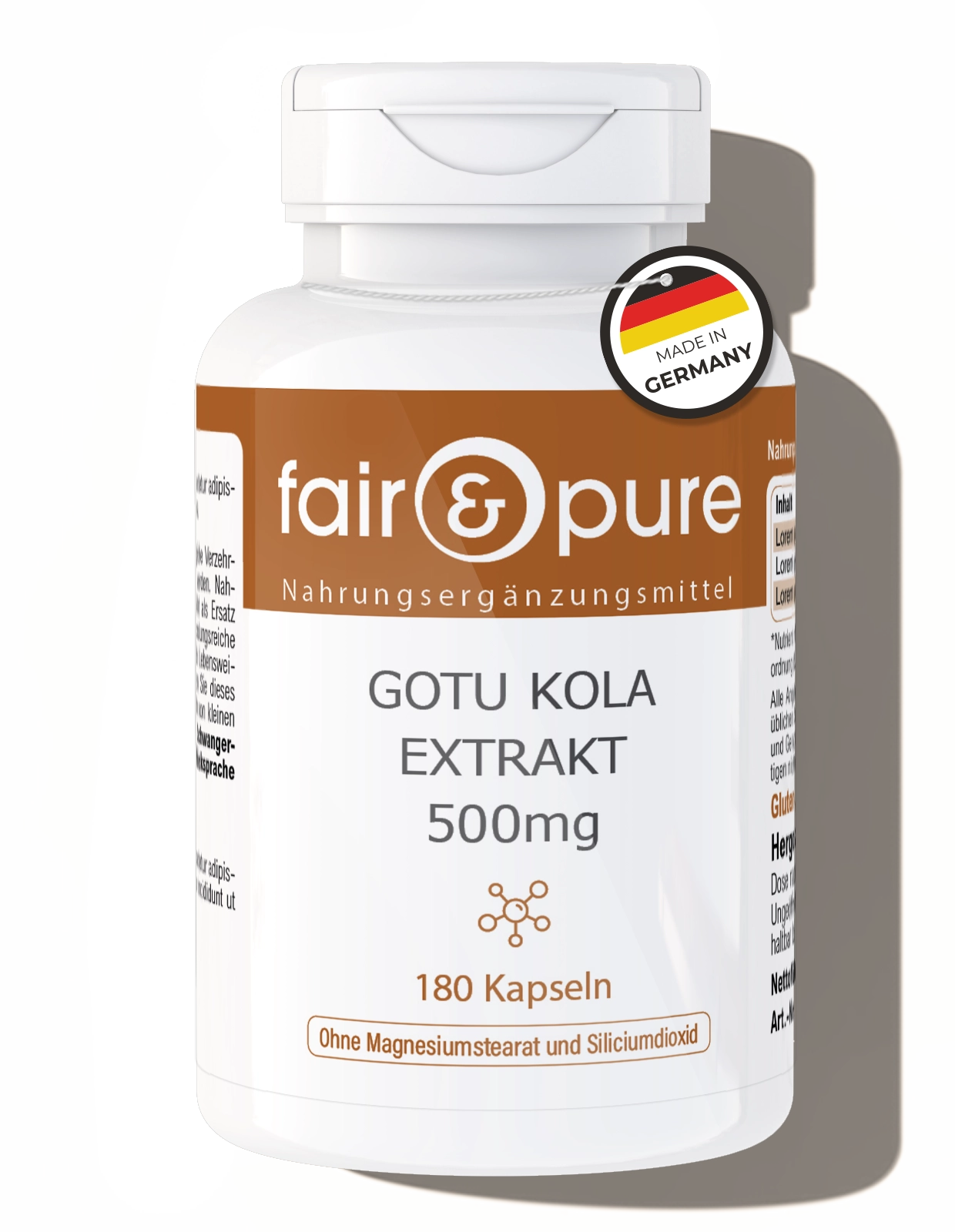 Extrait de Gotu Kola 500mg